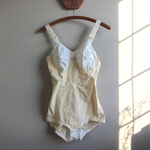 Vintage 1960s Bodysuit 'I Cant Believe Its A Girdle' Shapewear Retro Sz XS - S